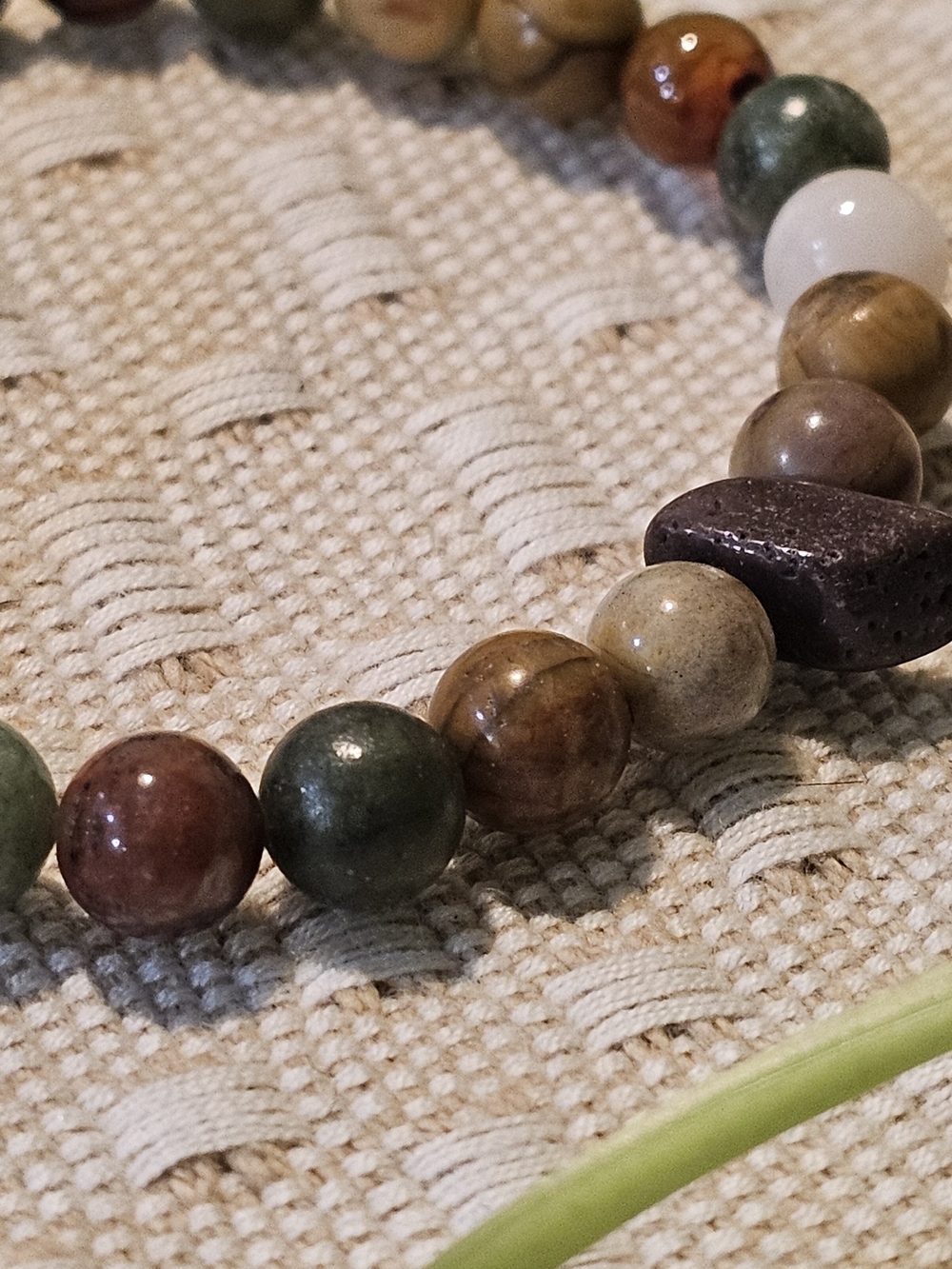 Earth Tone Grounding Stone Beaded Bracelet - Women Jewelry